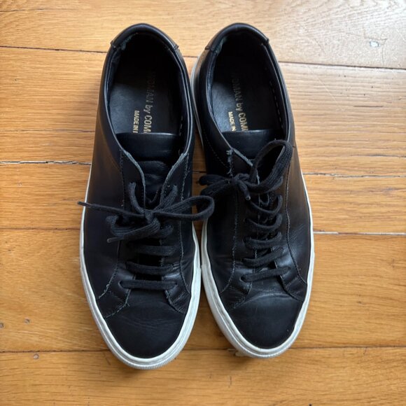 Woman By Common Projects Original Achilles Low Leather Sneakers, Size 37 - Picture 1 of 15